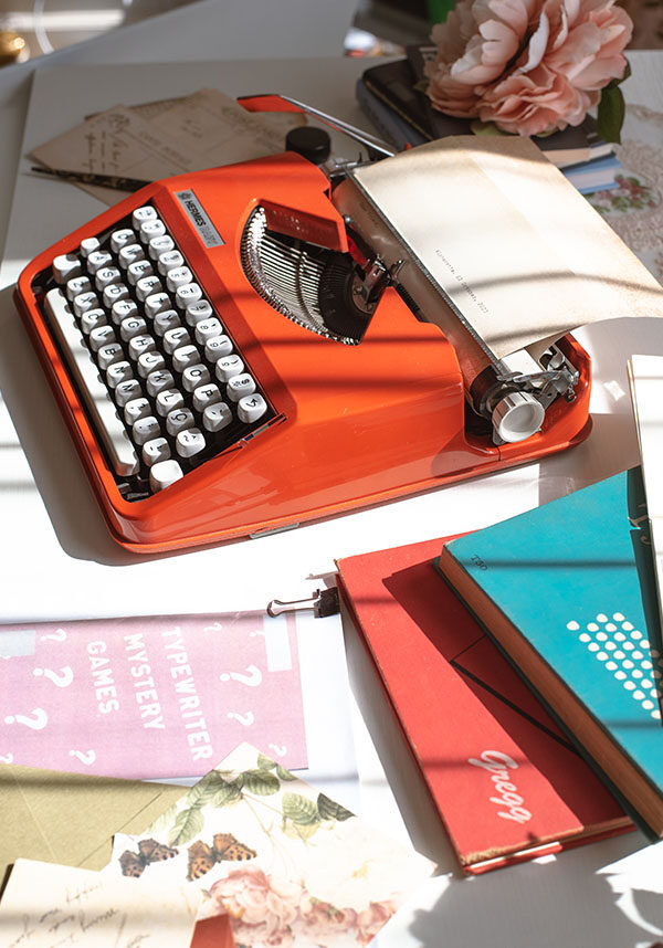 bright colorful typewriteres